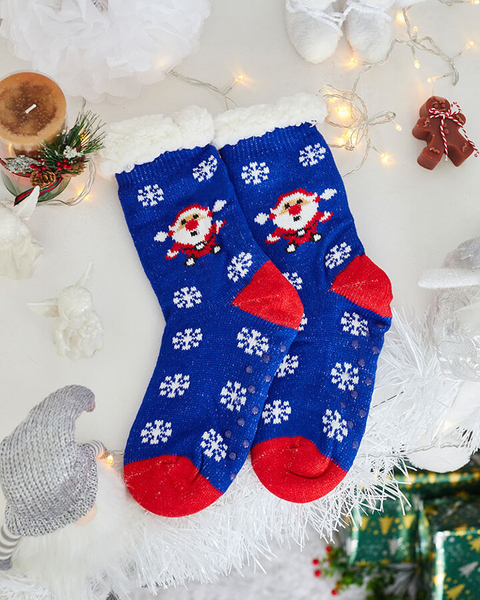Chaussettes pour femmes rouges avec motif de Noël - Sous-vêtements