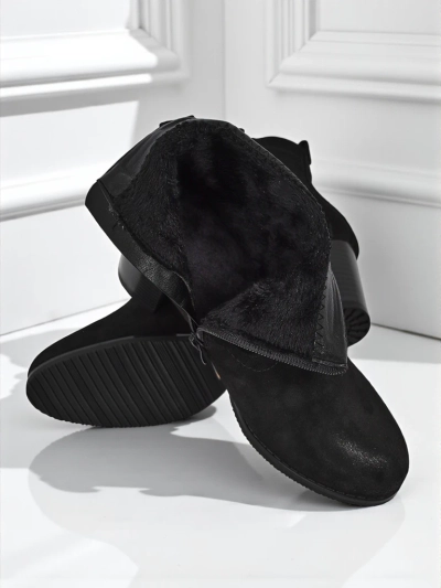 Bottines pour femmes en éco-daim à talons Crimson Echo