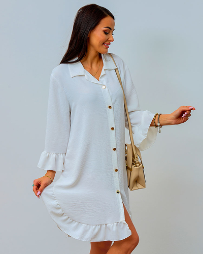 Royalfashion Robe oversize pour femme avec volant