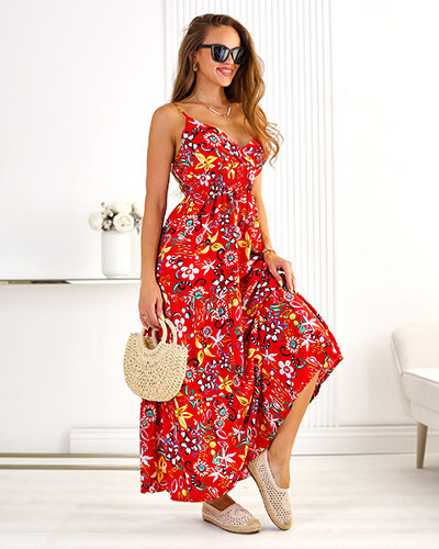 Royalfashion Robe midi en coton pour femme