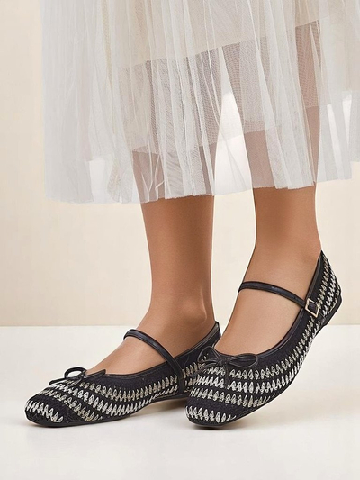 Royalfashion ballerines tissées pour femmes avec bride Vanot
