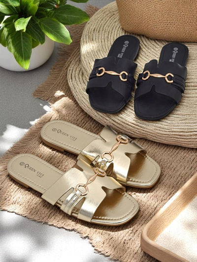 Mules plates Royalfashion pour femmes Lina