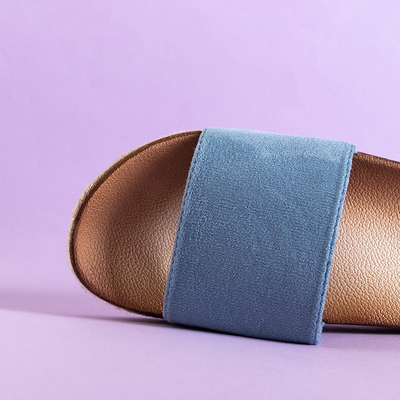 Chaussons femme bleus sur la plateforme Kosala - Chaussures