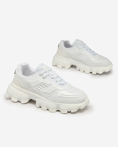 Royalfashion Baskets de sport en tissu blanc pour homme Lamkim