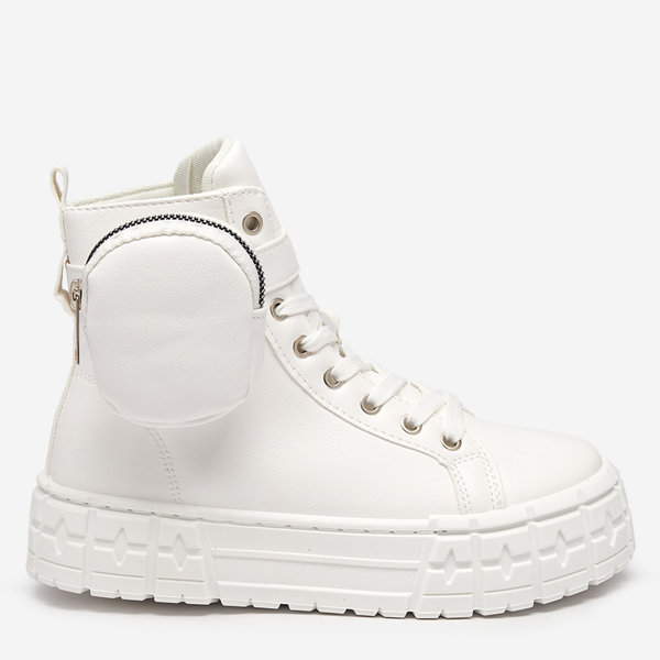 OUTLET Chaussures de sport en cuir écologique pour femmes en blanc Kolibs- Footwear