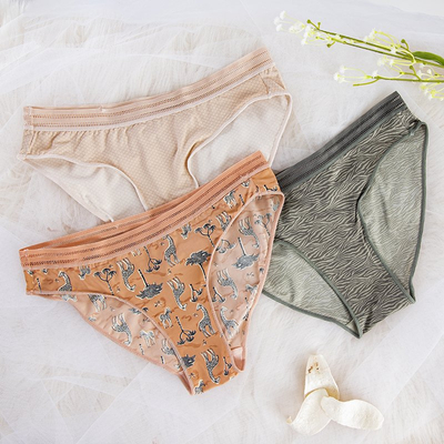 Slip femme colorée à motifs 3 / pack - Sous-vêtements