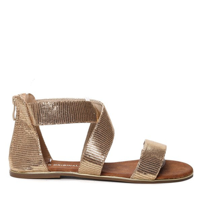 Złote sandałki - Obuwie