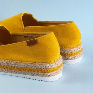 OUTLET Espadrilles femme jaunes sur plateforme Molandia - Chaussures