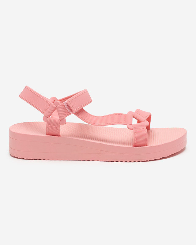 OUTLET Sandales plates femme rose foncé Ostoy-Shoes