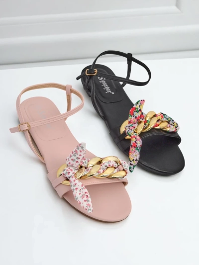 Royalfashion Sandales plates pour femmes BareLuxe