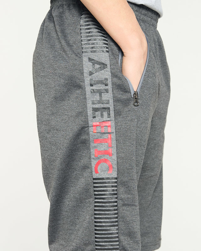 Short homme tissu gris foncé - Vêtements