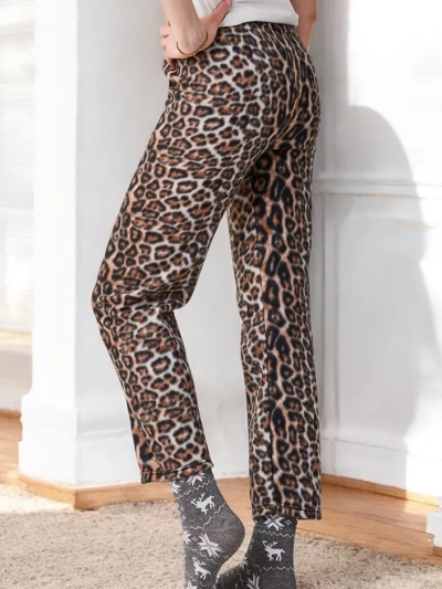 Pantalons de pyjama en coton pour femme Royalfashion à motif écossais