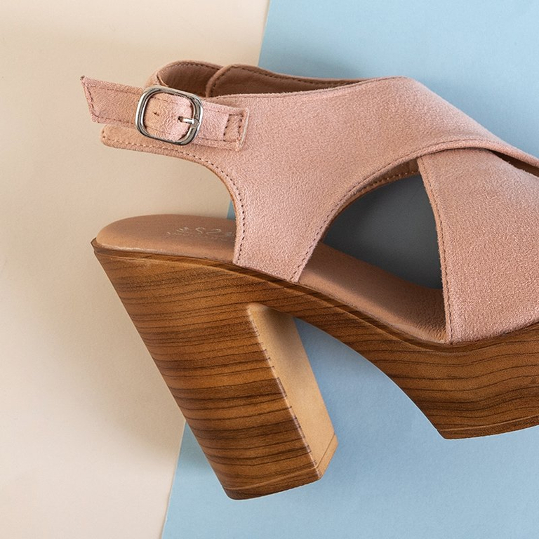 Sandales femme Inga rose sur tige haute - Footwear