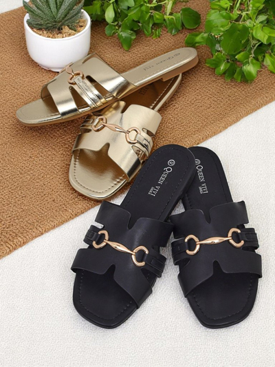 Mules plates Royalfashion pour femmes Lina