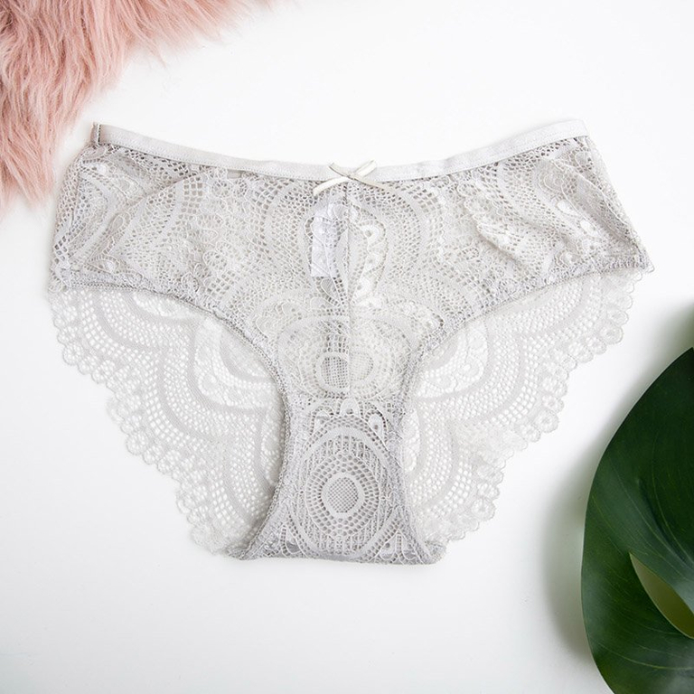 Culotte femme en dentelle grise - Sous-vêtements