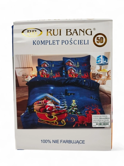 Royalfashion Linge de lit de Noël 160x200 ensemble 3 pièces
