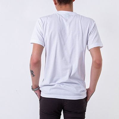 T-shirt homme en coton blanc avec imprimé - Vêtements