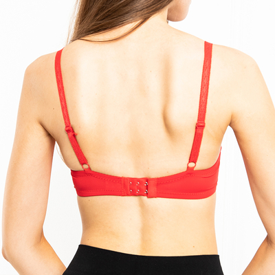 Soutien-gorge rouge rembourré avec dentelle - Sous-vêtements