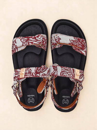 Sandales Royalfashion pour femme avec imprimé Aloé