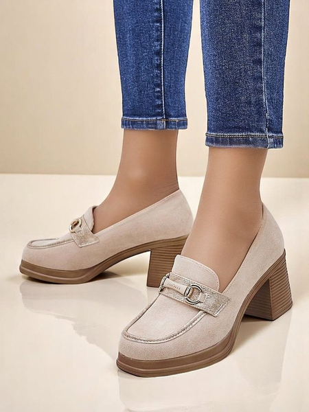 Mocassins à talon bloc pour femmes Royalfashion Apareus