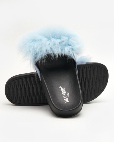 OUTLET Chaussons avec fourrure en bleu Nate - Footwear