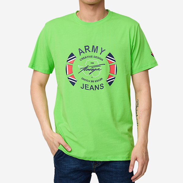 T-shirt imprimé homme vert - Vêtements
