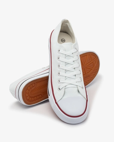 OUTLET Royalfashion Blanc baskets à lacets Ekileff pour homme