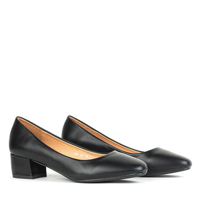 Escarpins noirs à talons bas Mylah- Footwear 1
