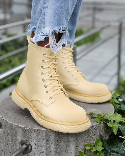 Royalfashion Bottes pour femme beige mat Kucillo
