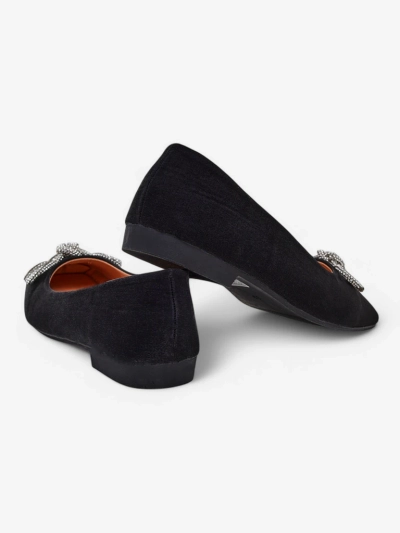 Royalfashion Ballerines pour femmes avec un nœud et brillance Ofenal
