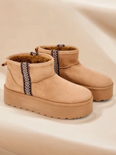 Royalfashion Bottes de neige courtes pour femmes Haluzi