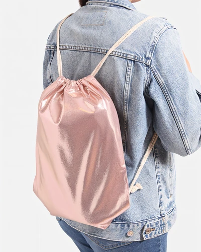 Royalfashion Sac à dos à cordon en tissu brillant