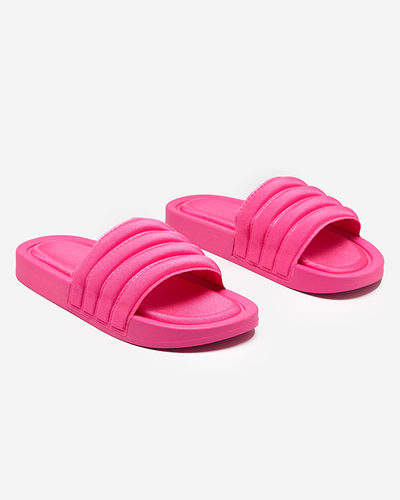 OUTLET Tongs femme rayures fuchsia Lenira - Footwear