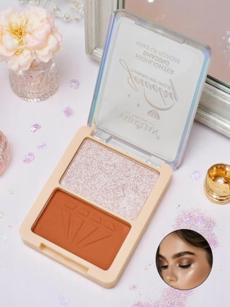 Palette de poudres pressées illuminatrice et bronzante