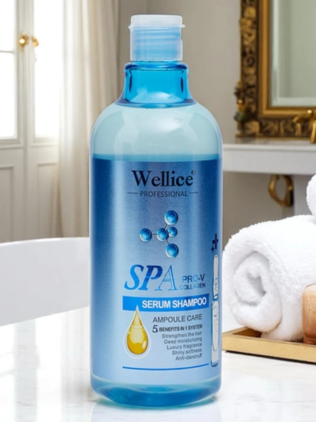 Shampooing professionnel pour cheveux au collagène – Hydratation intensive et lissage des cheveux 5-en-1