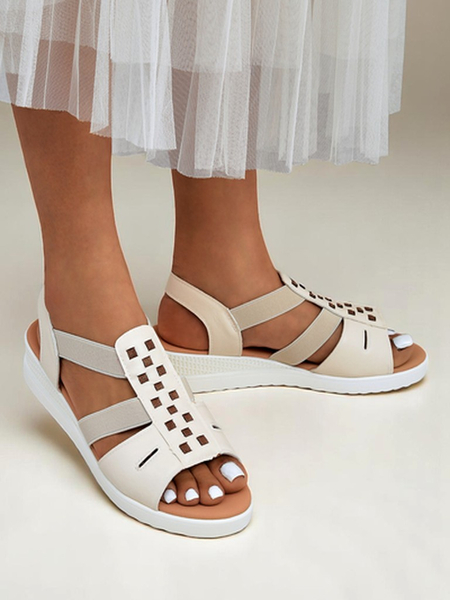 Sandales compensées Royalfashion pour femmes, petit talon Sora