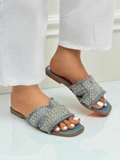 Royalfashion Mules pour femme avec strass CrystalEase