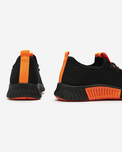 Chaussures de sport noires pour femmes avec inserts orange Keteti - Chaussures