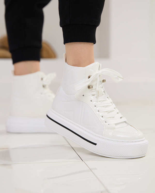 OUTLET Baskets de sport femme blanches Asmako- Footwear