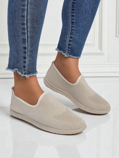 Mocassins pour Femmes Callista Beige en Tissu Respirant Printemps Été