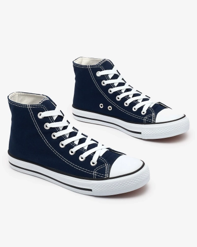 Baskets montantes bleu marine pour femme Elavvi - Footwear