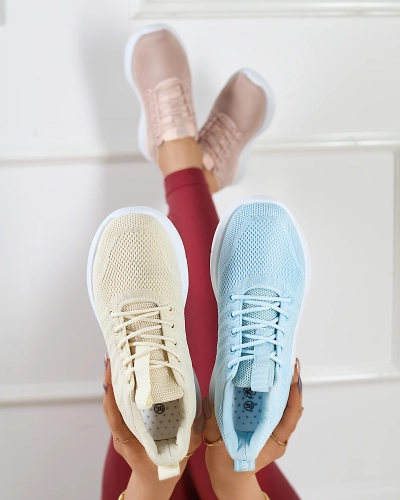 Chaussures de sport en tissu crème pour femme Bofia - Footwear