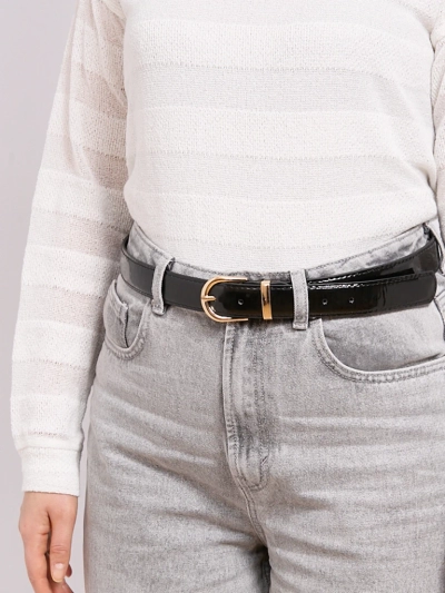 Ceinture vernie décontractée pour femmes