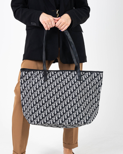 Sac noir et blanc avec impression - Sacs à main