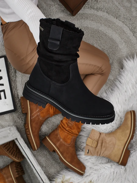 Bottines hautes pour femmes en éco-daim Liora