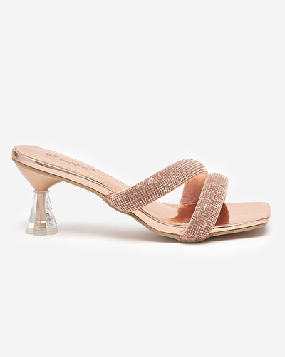 Sandales à talons bas roses pour femmes Teroo - Footwear