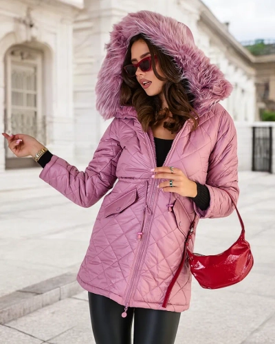 Royalfashion Veste matelassée pour femme en rose