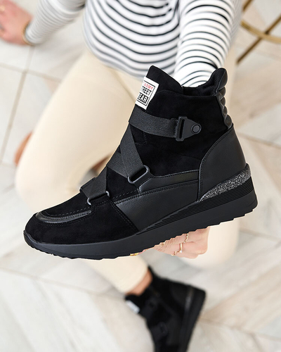 Royalfashion Bottes de sport pour femmes noires Sattari