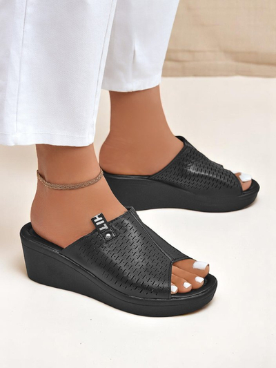 Royalfashion Sandales compensées pour femmes Luna Wedge