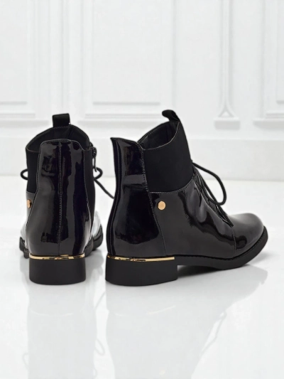 Bottines vernies à lacets pour femmes Avoria